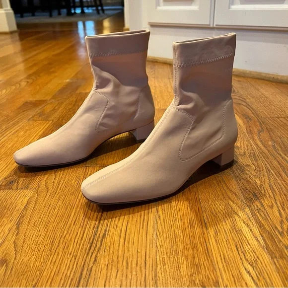 NIB- Pedro Garcia Encina nude 2 way ankle stretch sock ankle boot - Size 36/US 6